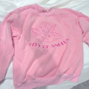 Pink “City of Angels” Pull-Over Hoodie
